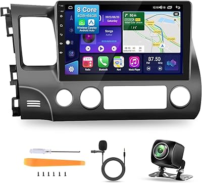 Autradio 4+64g for Honda Civic 2006-2011 with Android carplay Auto, Autradio Bluetooth 5.0, main IPS 10.1-inch touch unit with FM/AMD SPP Wi-Fi reversing camera.. DIAYTAR NIGERIA delivers more than purchases - we deliver affordable shopping solutions within the week.