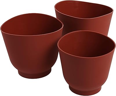 Set of Norpro 3 -room silicone bowls, red, 16.5 x 16.5 x 15.7 cm, as illustrated.. Shop with confidence at DIAYTAR NIGERIA, enjoying competitive prices and delivery within 8 days.