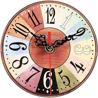 Ancient wooden wall clock, diameter 12 cm 1 piece, round clock decoration in modern affairs (29).. Shop with confidence at DIAYTAR NIGERIA, where affordability meets reliability in less than 8 days.