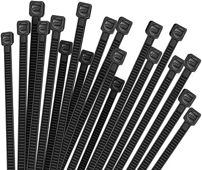 Cable clip (250 mm, 100 pieces, black).. DIAYTAR NIGERIA: Where affordability meets variety in Nigeria's most comprehensive online marketplace.