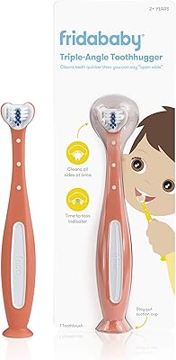 Triangular toothbrush Frida Baby Toothugger to train children with teeth brushing, pink.. DIAYTAR NIGERIA: Where affordable shopping meets reliable nationwide delivery in less than a week.