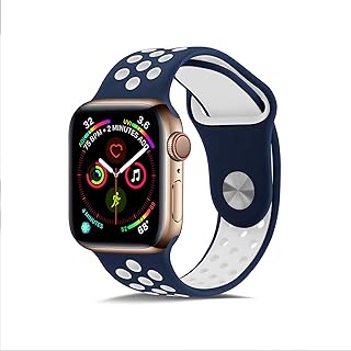 JXH-Life Silicone Bracelet Compatible with Apple Watch 38 mm 40 mm For Apple Watch Series 4/3/2/1 with Nike+, Sport Edition, Black/Rose 42 mm/44 mm.. DIAYTAR NIGERIA: Simplifying access to thousands of products with affordable nationwide shipping.