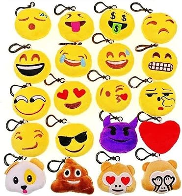 Emoji keychain set of festive accessories 6 matching smiley for girls and boys.. DIAYTAR NIGERIA combines extensive variety with budget-friendly prices and prompt nationwide delivery.