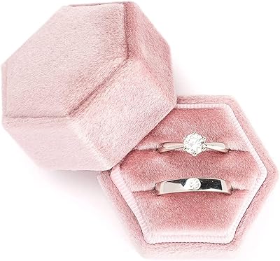 Velvet Alliances Box, Double Proposal Ring display, Alliances with removable cover, jewelry storage gift bag or wedding request, engagement, wedding, ceremony, birthday (pink - purple), pink and purple, 0.. From household needs to gadgets, DIAYTAR Nigeria has it all.