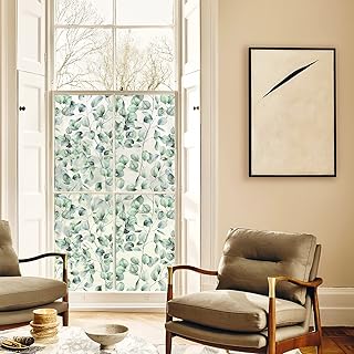 Flortlias Confidentiality window sticker in the shape of a botanical leaf, removable, static, double side, for door windows, glass decoration, 29.52 inches wide, eucalyptus leaves.. Experience the future of shopping with DIAYTAR NIGERIA's extensive selection delivered in just 5-8 days.