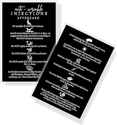 Anti-wrinkle injection tracking card | Package of 30 | Format Postcard printed physical 4 x 6 inch | black with white.. Explore fashion, tech, home goods, and more on DIAYTAR Nigeria — always affordable, always fast.