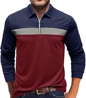 Long-sleeved casual polo t-shirt and loose men's loose covers with zipper with zipper.. Discover a world of affordable shopping with DIAYTAR NIGERIA's vast marketplace delivered to you in days.