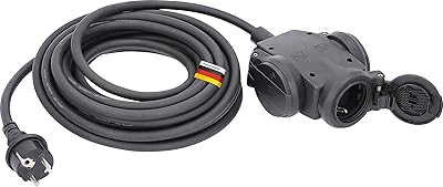 AS - Rigid triple rubber power cord, black, construction site, 60454.. Shop smart, shop DIAYTAR - Nigeria's most affordable e-commerce platform with nationwide delivery.