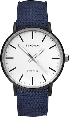 Classic analog watch for men with quartz movement and nylon bracelet 1495.27, blue color, bracelet, blue, bracelet.. DIAYTAR NIGERIA makes online shopping accessible to all with budget-friendly prices and reliable delivery.