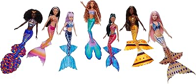 Ultimate collection of 7 Ariel Sisters of Disney Sisters La Petite Sirène, pack of 7 trendy mermaid dolls, toys inspired by the film, HPT16.. DIAYTAR NIGERIA delivers more than products - we deliver affordable shopping satisfaction nationwide.