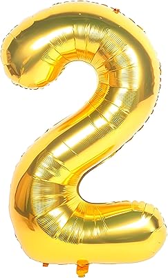 Propcycle 2, 40 inch Birthday Helium Ball, Decoration of Golden Day, 1 Package of 1 | birthday balloons/birthday number 2 years | 2 figures.. Your ideal shopping partner, DIAYTAR NIGERIA offers extensive variety with reliable nationwide shipping.