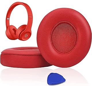 Solowet replacement earpieces for wireless headphones Solo2 and solo3, flexible protein leather earrings, additional thickness - (red).. Shop with confidence at DIAYTAR NIGERIA, offering thousands of products with budget-friendly shipping.