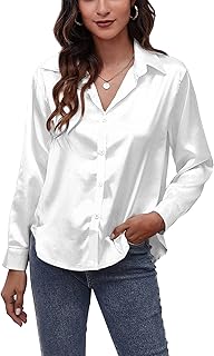 Long -sleeved satin shirt for women buttoned horn for the office and work.. Your digital shopping destination, DIAYTAR NIGERIA combines variety with affordability and quick delivery.