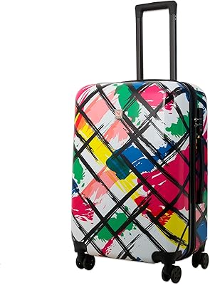 28 -inch ABS and polycarbonate suitcase, light rigid suitcase, travel baggage trolley of the abstract print series with storage capacity of 121 l, 4 swivel rollers and TSA lock, multicolored.. Experience shopping freedom with DIAYTAR NIGERIA's vast selection and 5-8 day nationwide delivery service.