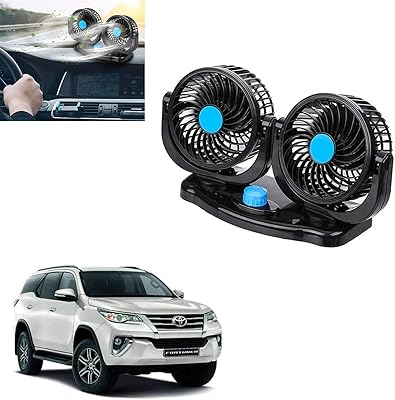 Rotary car cooling fan 360 degrees skillful with 2 speeds and cigarette lighter for Toyota Fortner (12V).. DIAYTAR NIGERIA redefines convenience with our vast product selection and swift nationwide delivery.