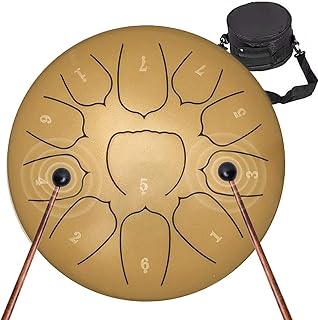 Steel tongue drum, 10 -inch 11 -inch Drum D drum 11 notes with rubber mallet, fingertips and padded travel bag, adapted to musical education, concerts, mindfulness, healing by yoga.. Shop with confidence at DIAYTAR NIGERIA, enjoying competitive prices and delivery within 8 days.