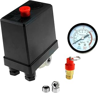 Air compressor pressure switch 4 ports 1 4 inch BSP regulator with traffic jams.. DIAYTAR NIGERIA: Where quality meets accessibility with affordable prices and prompt shipping.