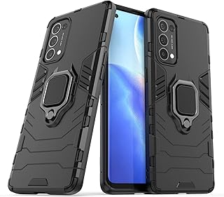 Shock -resistant hybrid protection shell and support for Oppo Reno 5 PRO 5G, Black.. Shop smarter, not harder with DIAYTAR NIGERIA - thousands of products at your fingertips with affordable delivery.