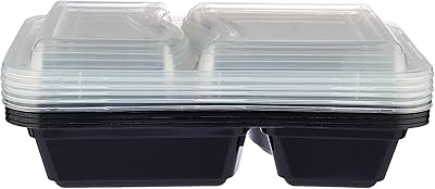 Hot Pack disposable bento, food storage, microwave meal preparation container, rectangular container with black base, compartment with transparent cover, 50 units.. DIAYTAR NIGERIA provides endless shopping possibilities with affordable prices and prompt delivery service.