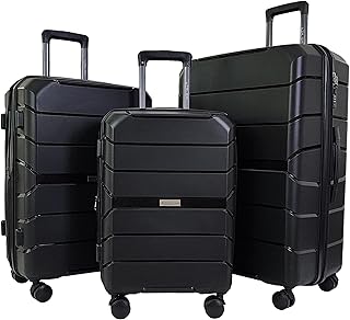 Strengthening set of rigid extensible in ultra light polypropylene with casters, black, set of 3 rooms.. DIAYTAR NIGERIA: Where affordability meets variety, with thousands of products delivered in less than 8 days.