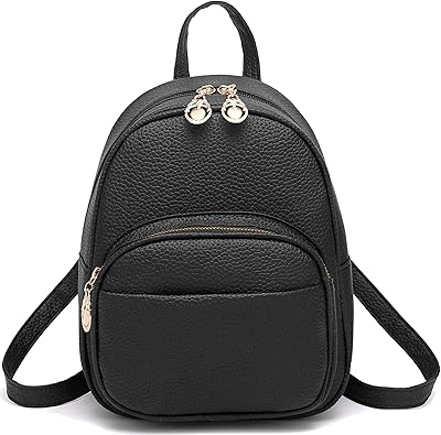Mini vegan leather backpack with several zipped pockets.. Your one-click solution to affordable shopping, DIAYTAR NIGERIA delivers quality products nationwide.