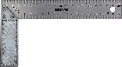8 -inch test square with molded zinc handle - 90 degree angle rule | Wood working square, double degree straight measurement rule for carpenter engineer.. DIAYTAR NIGERIA puts thousands of products at your fingertips with affordable prices and delivery within a week.