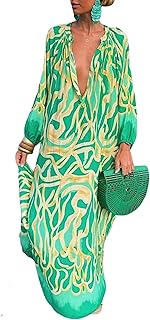 Classic long summer dresses for women 2023, sexy v -neck, long sleeves, bohemian print, long beach dresses, elegant dress, multi.. Every order, every item — DIAYTAR Nigeria delivers fast and reliably.