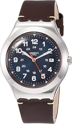Swatch quartz watch analog man leather bracelet -.. DIAYTAR NIGERIA: Where shopping dreams come true with budget-friendly prices and nationwide shipping.