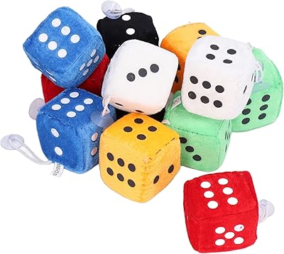 Milly suspended for car mirror, set of 12 dice in multicolored soft plush, soft velvet dice with points, dice of car mirror, car accessories for car decoration.. Shop without limits at DIAYTAR NIGERIA and receive your purchases at budget prices within the week.