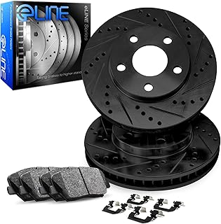 Rotors of front brake R1 Concepts Eline pierced and black and split blacks with ceramic brake pads and kit of equipment for Chevrolet Caprice, Nova, Camaro, Impala, Oldsmobile Delta 88, Pontiac, Firebird 1978-1990.. Your shopping needs fulfilled through DIAYTAR NIGERIA's extensive selection and nationwide delivery.