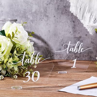 30 pieces in acrylic table 1-30 for weddings.. DIAYTAR NIGERIA: Where shopping is affordable, selection is vast, and delivery is always reliable.