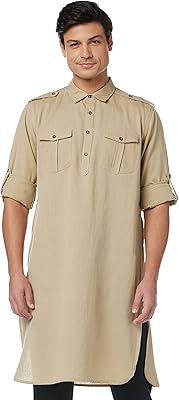 Nayak men's shirt with classic shirt length buttons and radiation collar.. DIAYTAR NIGERIA delivers more than expected with our extensive catalog and 5-8 day delivery service.