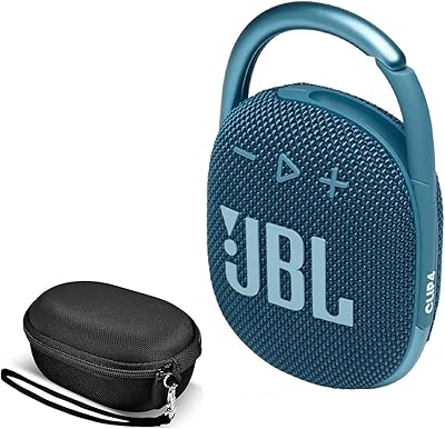 Set of wireless Wireless Wireless Waterspart JBL Clip 4 speakers with high-end transport case (blue).. One platform, endless products — welcome to DIAYTAR Nigeria.