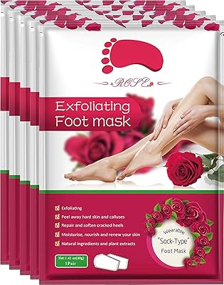 Exfoliating mask for feet, 5 pieces, exfoliating masks for feet, natural exfoliating for dry and dead skin, callosities, rough heels for men and women.. Your everyday shopping companion, DIAYTAR NIGERIA offers unbeatable value with nationwide delivery.