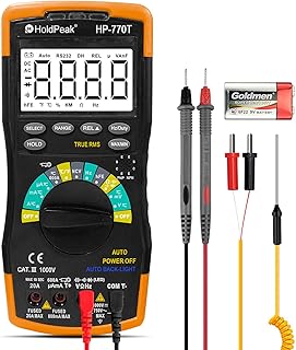 Holdpeak HP-770T Digital multimeter 6000 points TRMS DMM CATIII 1000V, Automatic beach, Data maintenance, NCV, AMP/DC OHM VOLTMERME HFE DIOD LED TESTER TESTOR with thermometer and backlit backlit.. Shop for everything you need at DIAYTAR NIGERIA, with budget-friendly prices and quick delivery.