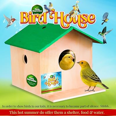 Speak Ropvatika Bird Nestover for exterior garden, Natural wood hummingbird, pinson, suspended cardinals, large hanging wall, nesting, garden, courtyard, lawn, decoration... With DIAYTAR Nigeria, your wishlist becomes reality, fast.
