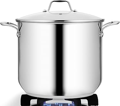 Stainless steel Nutrichef Marmite 15 liters - 18/8 Robust food quality - size L, for soup and stew, transparent lid washable in the dishwasher NCSP16.. DIAYTAR NIGERIA transforms dreams into deliveries with our affordable prices and reliable shipping.