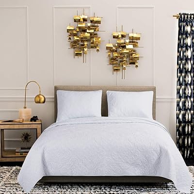 ARTO MOSTO 3-room Bedy set Quatered 100 % Pre-salaried cotton, Bed set, Double size/Queen: 92 x 96 "/20 x 26" (2), King: 110 x 96 "/20 x 36 inches (CM2) (style) ( #1- white, full/queen).. With DIAYTAR Nigeria, your wishlist becomes reality, fast.