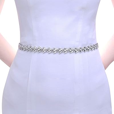 Fine wedding belt in ulapan rhinestones, silver bridesmaid belt (S493).. Make every purchase count with DIAYTAR Nigeria — shop smart, shop fast.