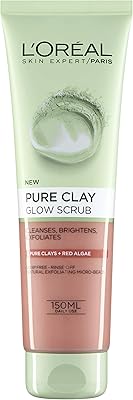 Exfoliating face with bright red algae with pure clay l'Oréal Paris, 150 ml.. DIAYTAR NIGERIA delivers on convenience and affordability with our reliable nationwide shipping.