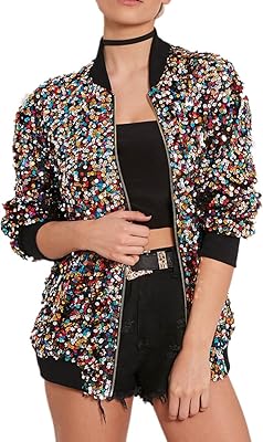 Zipped jacket with long sleeves and sequins Crysay for women, rainbow.. Experience shopping freedom with DIAYTAR NIGERIA's comprehensive marketplace delivered within 8 days.