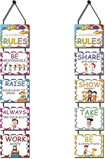 Set of class rules posters to hang at the door of the classroom, 10 rooms, set of school decorations, motivation banner for kindergarten, primary and college.. Discover the convenience of DIAYTAR NIGERIA's vast e-commerce platform with delivery in just 5-8 days.