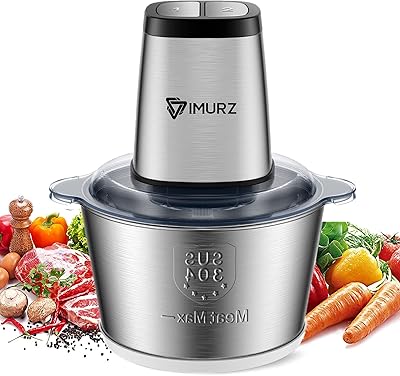 Mini electric culinary robot with 2 l stainless steel bowl, 2 speeds and 4 two -level blades, 500 W, silver.. DIAYTAR NIGERIA: The marketplace that brings affordable products to every Nigerian home in under 8 days.