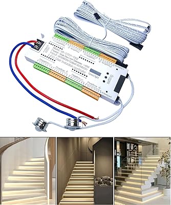 Intelligent LED controller kit with Easyliv DC 12 V motion detector, 32 LED light strip for interior staircase lighting (staircase controller).. Discover why thousands choose DIAYTAR NIGERIA for affordable products delivered in less than a week.
