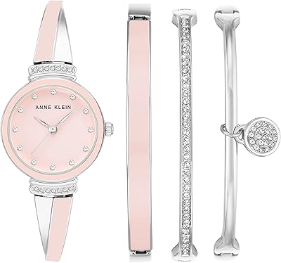 A collection of women's watches from Anne Klein, dotted with crystals and a crystal bracelet.. DIAYTAR NIGERIA brings affordable shopping solutions to every corner of Nigeria in just 5-8 days.
