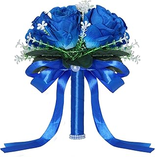 Blue bridal bouquets perishing blue lady of honor for wedding.. DIAYTAR NIGERIA: The marketplace that brings affordable products to every Nigerian home in under 8 days.