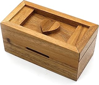 BSIRI Secret 3D Wooden Puzzle for adults, gift, treasure, hidden silver, heart-shaped compartment box, children's toy, adults, adolescents, puzzles, magic tricks.. DIAYTAR NIGERIA: Creating access to affordable products for every Nigerian with our swift delivery service.