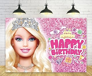 Birthday party decorations for Barbie girls, cake table decoration supplies, Banner Barbie Happy Birthday, 2.14 "x 1.52" in polyester.. Your digital shopping companion, DIAYTAR NIGERIA offers exceptional value with delivery in less than 8 days.