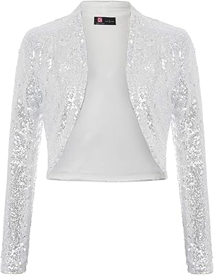 Bolero short with long sleeves and open on the front for women, S-XXL size.. Make shopping fun and stress-free with DIAYTAR Nigeria.