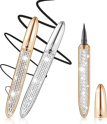 3 pieces Eyeliner Auto-Adhesive 2 In 1 Pen Eye-Lande Improved self-adhesive diamond sequins liquid liquid liquid pen glue for waterproof eyelashes.. DIAYTAR NIGERIA: Where every Nigerian finds affordable products delivered within the week.